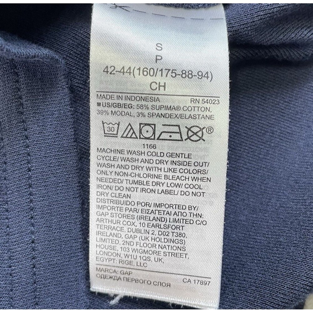 GAP Modern T Shirt Womens S Navy Blue Round Neck Classic Cotton Basics - Picture 5 of 5